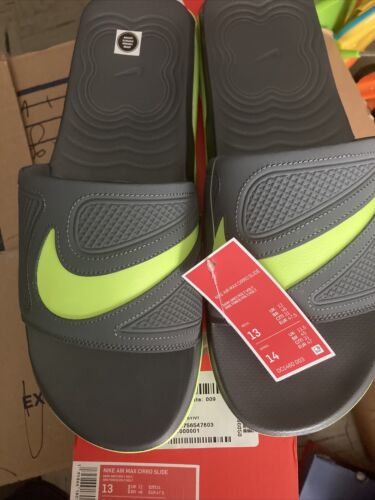 Nike DC1460-003 Air Max CIRRO Slide Slip on Sandal Grey & Volt Men Size 13 NWT - Bild 1 von 2