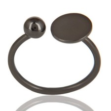 Black Rhodium 925 Silver Classic Art Designer Bypass Ring Handmade Jewelry