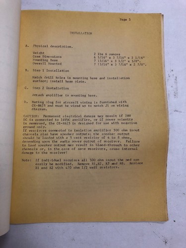 CE R625 Service Manual Custom Electronic MFG Corp.Original - Picture 7 of 12