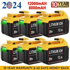 20V Battery For DeWalt 20 Volt Max 8.0/12.0AH Lithium Ion DCB200-2 DCB203 DCB201