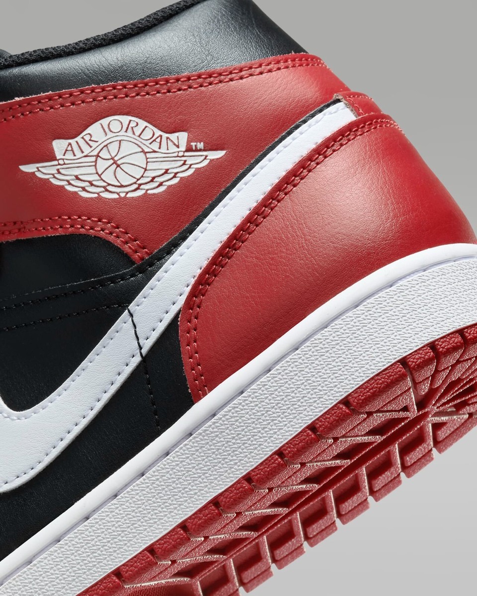 Nike Air Jordan 1 Mid DQ8426-061 Black Gym Red White Men display picture 3