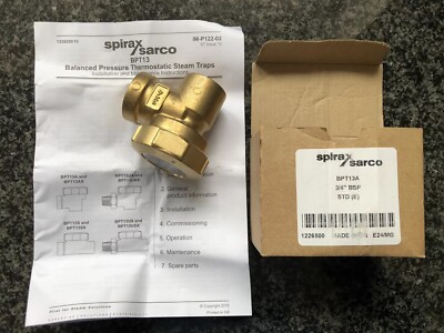 NEU Spirax Sarco 3/4'' BPT13A Druckthermostat Dampffalle STD (E)