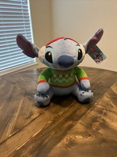 Disney STITCH stuffed animal Christmas Plush Holiday Sweater Plush NWT
