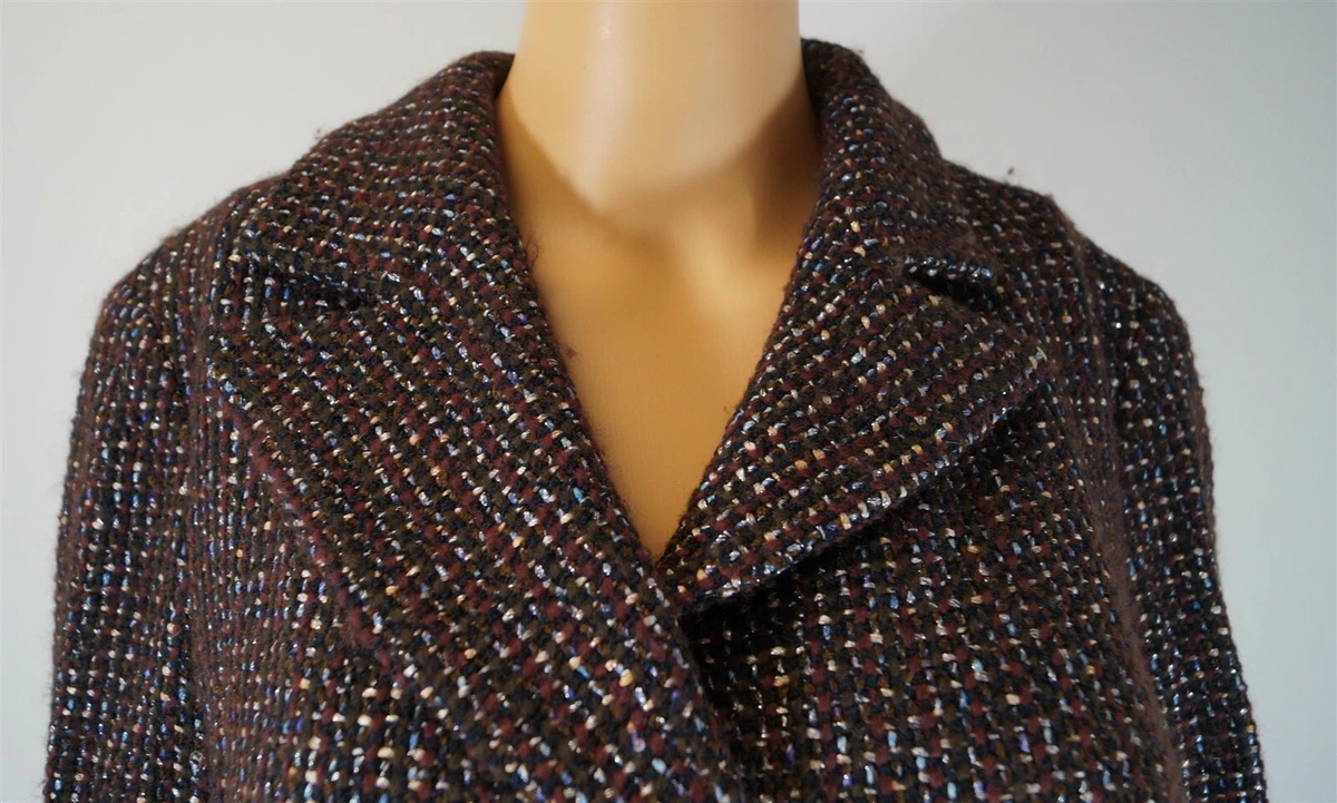 CHANEL 02A 2002 Autumn Collection Metallic Tweed Bouclé Jacket Size 10/42