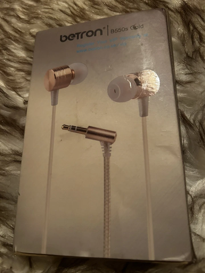 Fones de ouvido Betron B550s dourados, isolamento de ruído intra-auricular com fio com graves fortes, - Imagem 2 de 4