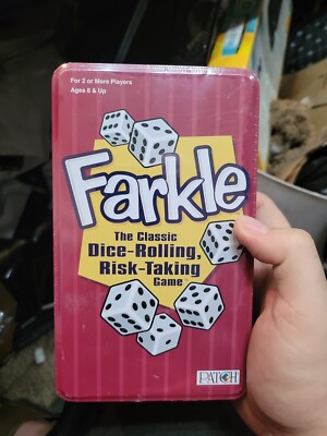 Farkle Classic Dice-Rolling, Risk-Taking Game Gift Metal Tin New Sealed