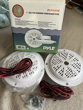 Pyle PLMR41W Dual Cone 4'' Waterproof Stereo Speaker System Marine Opened Box