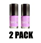 2 Pack Maybelline Color Show Nail Polish Lacquer Lust For Lilac Chip Free