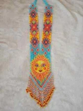 Handmade Necklace Seed Bead Boho American Style Netiv Beaded Multi Strand