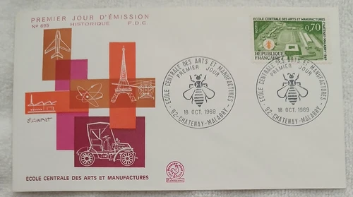 FRANCE - 1969 - ECOLE CENTRALE DES ARTS ET MANUFACTURES - FDC