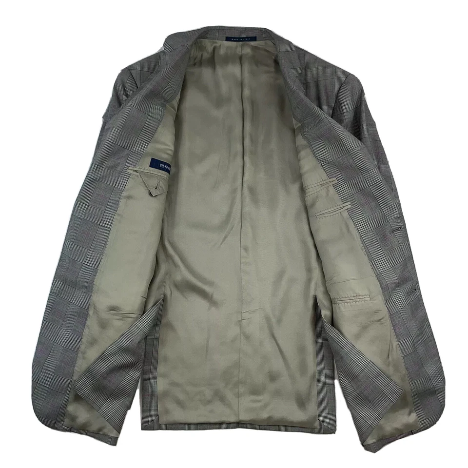 Blazer Pal Zileri gris púrpura a cuadros lana pura para hombre talla 42R nuevo sin etiquetas Foto 3 de 4