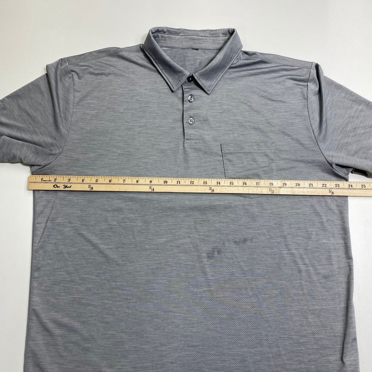Vuori Zephyr Polo Shirt Mens XL Heathered Gray Short Sleeve