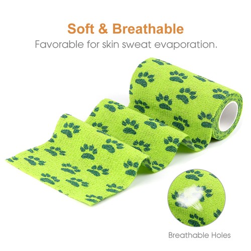 10cm 12 Rolls Self Adherent Bandage Elastic Bandage Self Adhesive Bandage Dog - Picture 3 of 15