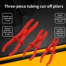 Nylon Hose Clamp Tool Set Brake Fuel Water Line Clamp Plier Hands Free Tool