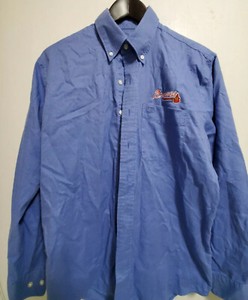 atlanta braves button up shirt