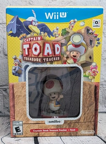 Brand New: Captain Toad Treasure Tracker + Toad Amiibo - Nintendo Wii U - Sealed - Picture 1 of 9