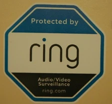 WARNING, Ring Doorbell ALERT SECURITY SURVEILLANCE STICKER video camera 