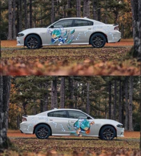 Goku Vegeta Anime Wrap Saiyan Weatherproof Vinyl Side Decals BOTH SIDES