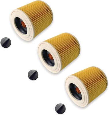 3x Patronen-Filter für Kärcher WD 2, WD 3, WD 3 Premium, WD 3 P Extension WD2