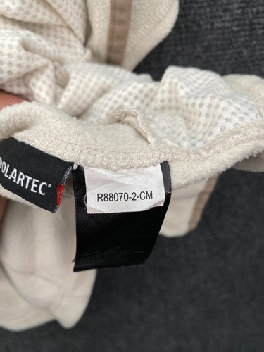 Marmot Womens XL Full Zip Hooded Micro Fleece Jacket Beige Pockets Polartec - Picture 10 of 19