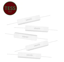 10 Pieces Chanzon 10W1RJ Ceramic Cement Resistor 1 Q ohm +5% Induction 1R