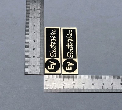 EV Electro-Voice ElectroVoice Speaker Badge Logo Emblem Gold Pair With Adhesive 