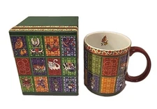 Lang Mug 12 Days of Christmas 2007 Bird Motif Jim Shore 5001048 W/Box Nice Gift 
