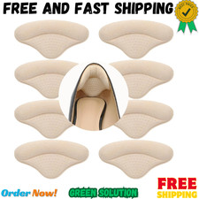 MUKIFINE Heel Cushion Pads, 4 Pairs Shoe Inserts for Loose Shoes, Beige Heel ...