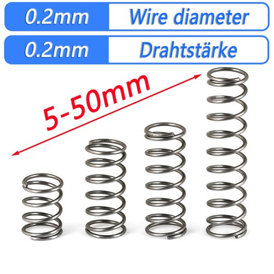 #ad Spring Steel Compression Spring Pressure Coil Spring Wire 0.2mm OD 1.5 3mm Shop $33.09