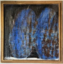 LARGE VINTAGE MODERN ABSTRACT EXPRESSIONIST OIL PAINTING OLD CUBISM MODERNISM