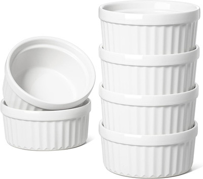 LE TAUCI Ramekins 4 OZ Oven Safe, Creme Brulee Ramekins, Pudding Custard Cups So