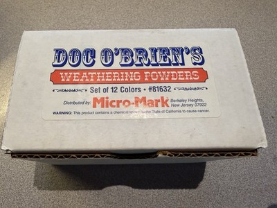 Micro-Mark Doc O'Brien's WEATHERING POWDERS - Set of 12 Colors NEW OLD STOCK