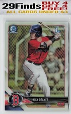 Nick Decker 2018 Bowman Draft Chrome Refractors #BDC-124 Boston Red Sox