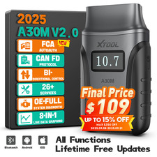 XTOOL A30M V2.0 Wireless Car Bidirectional Sc...