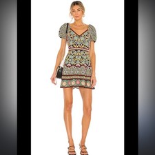 Alice + Olivia Floral Puff Sleeve Mini Dress