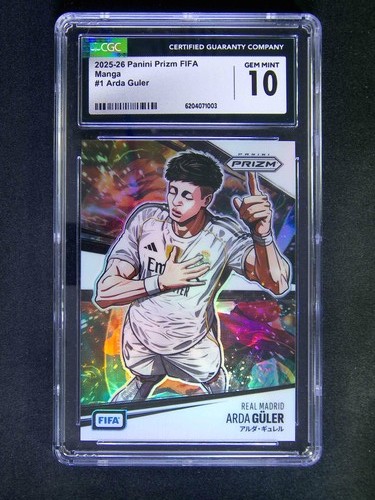 2025-26 Panini Prizm FIFA Manga Arda Guler Case Hit SSp CGC 10 POP1