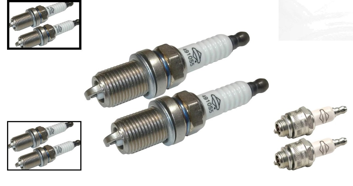 Bulk Packed Genuine 491055 Spark Plugs - 2 Pack for Lawnmower Maintenance View 2