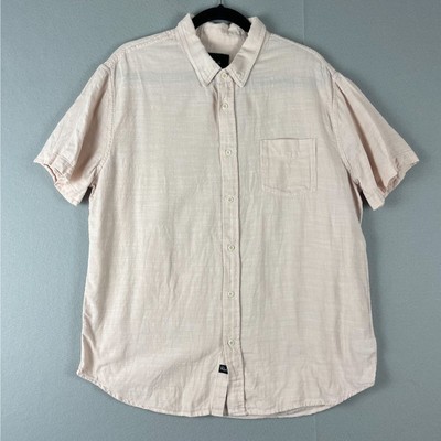 Rails Shirt Mens XL Pink Fairfax Ebi Short Sleeve Button Up Lightweight Cotton