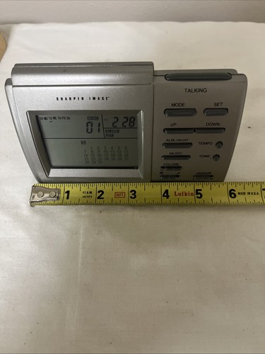 VTG SHARPER IMAGE UT8805 Digital Talking Calendar Alarm Clock - Works - Picture 3 of 4