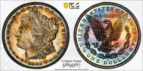 1881 O Morgan dollar PCGS MS65 *VAM 1D flaky eye HitList PCGS pop 2/0*