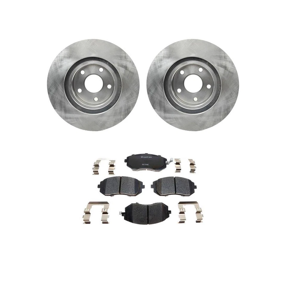 Kit de rotores de freno delanteros pastillas de cerámica y herrajes para Subaru Legacy 2003-2005 Foto 2 de 4