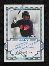 2020 Leaf Ultimate Draft Platinum Spectrum 39/50 Ronald Acuna Jr #BA-RA1 Auto