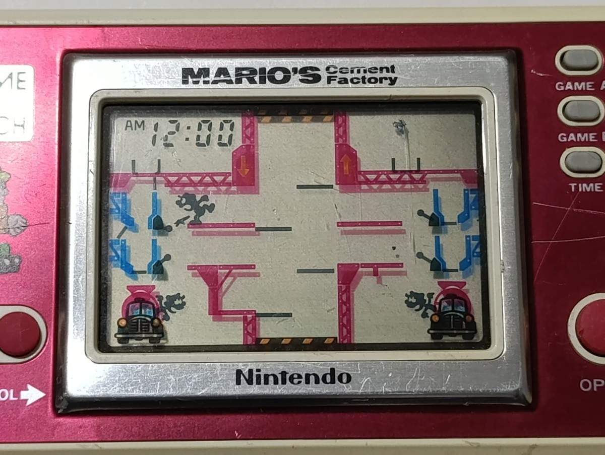 激レア ゲームウォッチ マリオ セメントファクトリー mario cement Vtg 1983 Nintendo Mario's Cement Factory Game & Watch