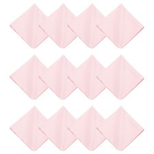 12Pcs 12x12" Microfiber Cleaning Cloth for Glasses Screens Camera Lenses, Pink