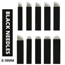 100PCS 0.18mm Microblading Tattoo Needles for Makeup Eyebrow Blades Manual Pen