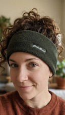 Eddie Bauer Ear Warmer Headband Made In USA Forest Green Polartec One Size Adult