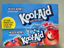 Kool Aid Mixed Berry Drink Mix Pack Of 48 Unsweetened Powdered 0.22 Ounce