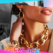 Zoestar Collana girocollo punk cubana grossa collana fibbia cintura