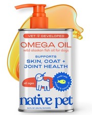 Native Pet Omega 3 Fish Oil for Dogs  Cats Wild Alaskan Salmon Oil for Dogs