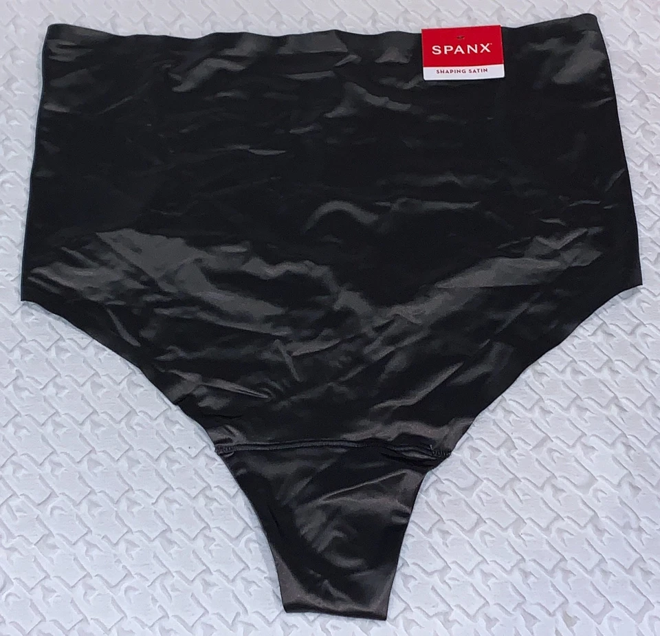 SPANX Satin Shaping Silver Moon Dk Grey Thong Panty NEW Womens Sz Plus 2X 40063R - Image 2 of 4